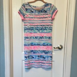 Lilly Pulitzer Vibrant Pink and Blue Dress